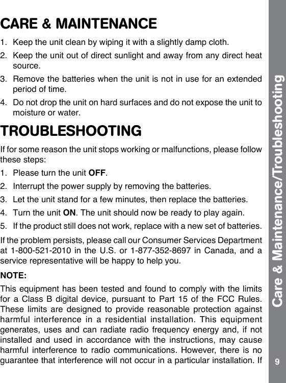 Page 10 of 11 - Vtech Vtech-3-In-1-Race-And-Learn-Owners-Manual-  Vtech-3-in-1-race-and-learn-owners-manual