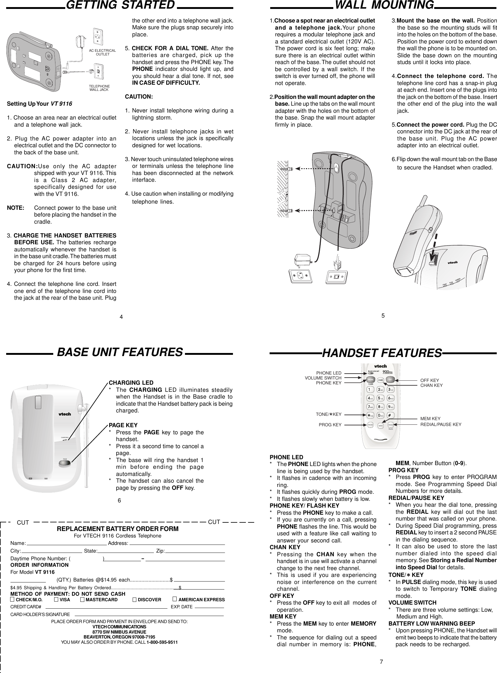 Page 2 of 4 - Vtech Vtech-9116-Users-Manual- U9108MAN  Vtech-9116-users-manual