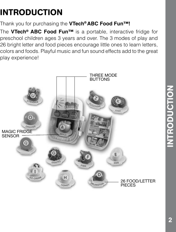 Page 3 of 8 - Vtech Vtech-Abc-Food-Fun-Users-Manual- Vtech-abc-food-fun-users-manual