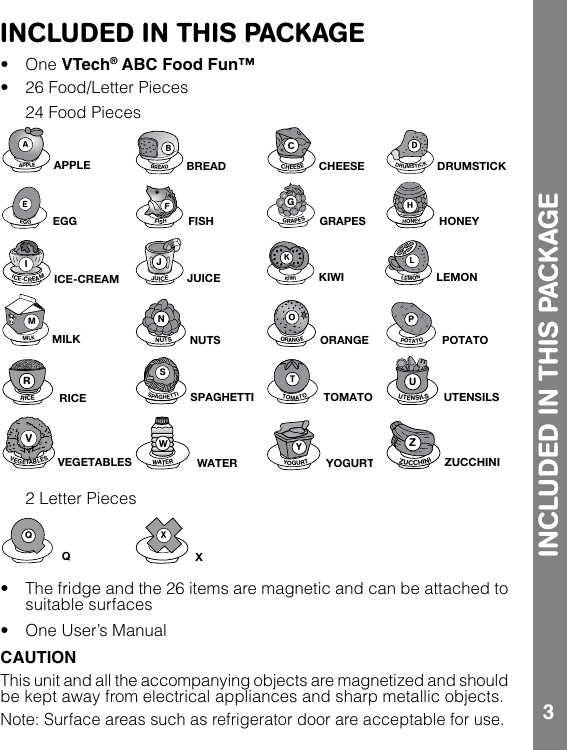 Page 4 of 8 - Vtech Vtech-Abc-Food-Fun-Users-Manual- Vtech-abc-food-fun-users-manual