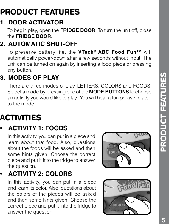 Page 6 of 8 - Vtech Vtech-Abc-Food-Fun-Users-Manual- Vtech-abc-food-fun-users-manual