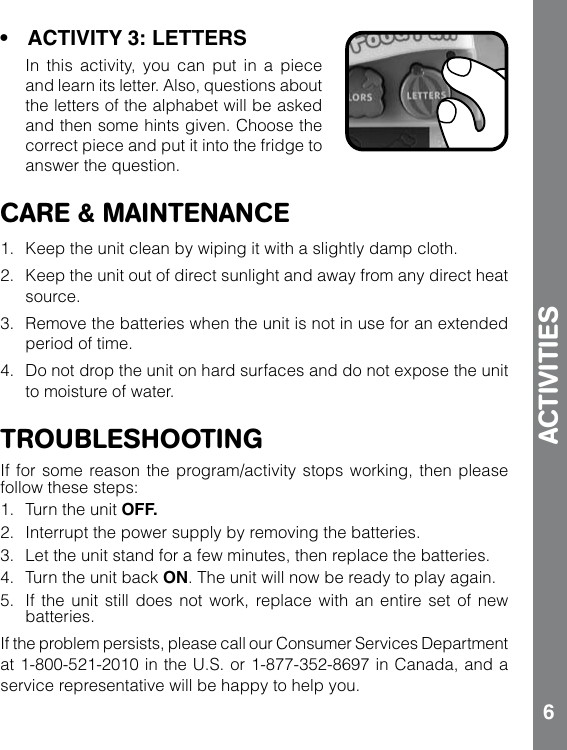 Page 7 of 8 - Vtech Vtech-Abc-Food-Fun-Users-Manual- Vtech-abc-food-fun-users-manual