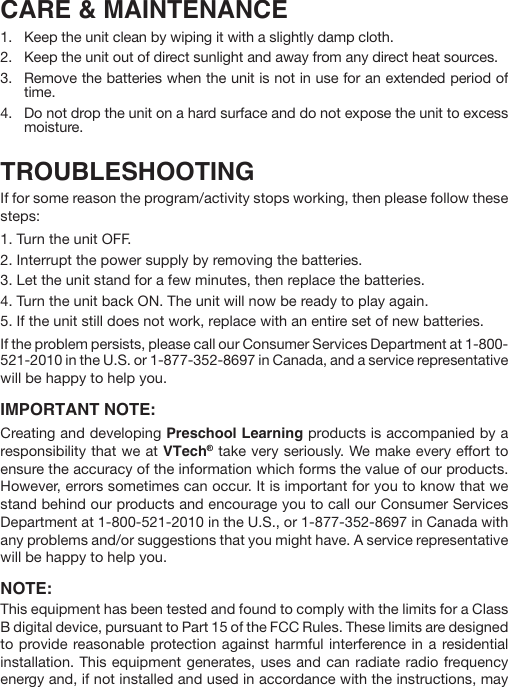 Page 9 of 10 - Vtech Vtech-Abc-Text-And-Go-Motion-Owners-Manual-  Vtech-abc-text-and-go-motion-owners-manual