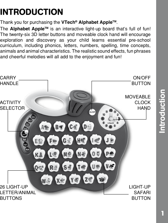 Page 3 of 10 - Vtech Vtech-Alphabet-Apple-Owners-Manual- Alphabet Apple - Manual  Vtech-alphabet-apple-owners-manual