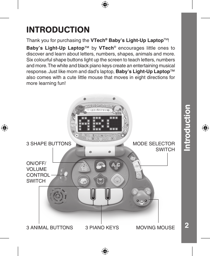 vtech baby light up laptop