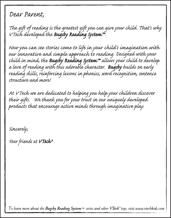 Page 2 of 8 - Vtech Vtech-Bugsby-Reading-System-Book-Spongebob-Squarepants-Spongehenge-Owners-Manual-  Vtech-bugsby-reading-system-book-spongebob-squarepants-spongehenge-owners-manual