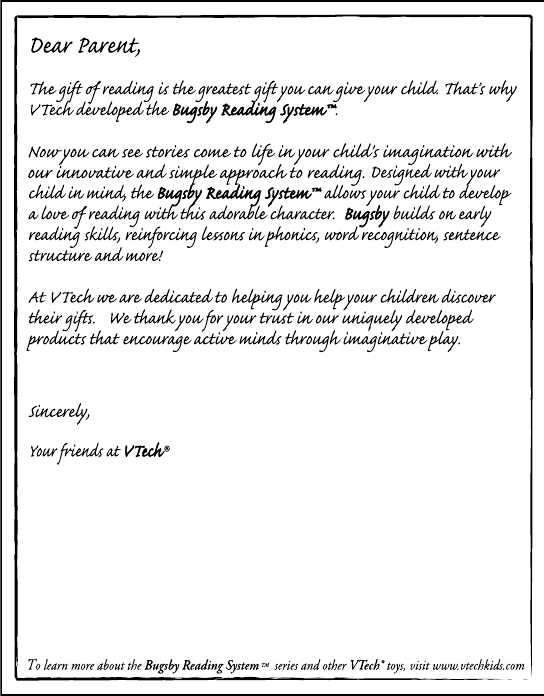 Page 2 of 10 - Vtech Vtech-Bugsby-Reading-System-Book-Word-World-Ducks-Hiccups-Owners-Manual-  Vtech-bugsby-reading-system-book-word-world-ducks-hiccups-owners-manual