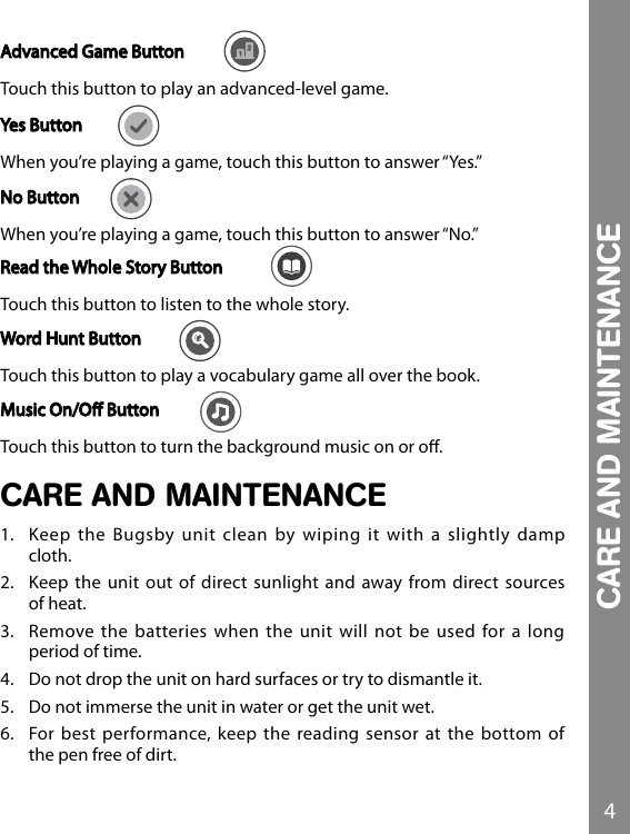 Page 5 of 10 - Vtech Vtech-Bugsby-Reading-System-Book-Word-World-Ducks-Hiccups-Owners-Manual-  Vtech-bugsby-reading-system-book-word-world-ducks-hiccups-owners-manual