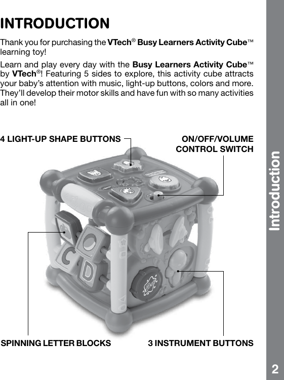 Page 3 of 11 - Vtech Vtech-Busy-Learners-Activity-Cube-Owners-Manual-  Vtech-busy-learners-activity-cube-owners-manual