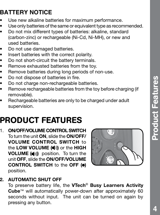 Page 5 of 11 - Vtech Vtech-Busy-Learners-Activity-Cube-Owners-Manual-  Vtech-busy-learners-activity-cube-owners-manual