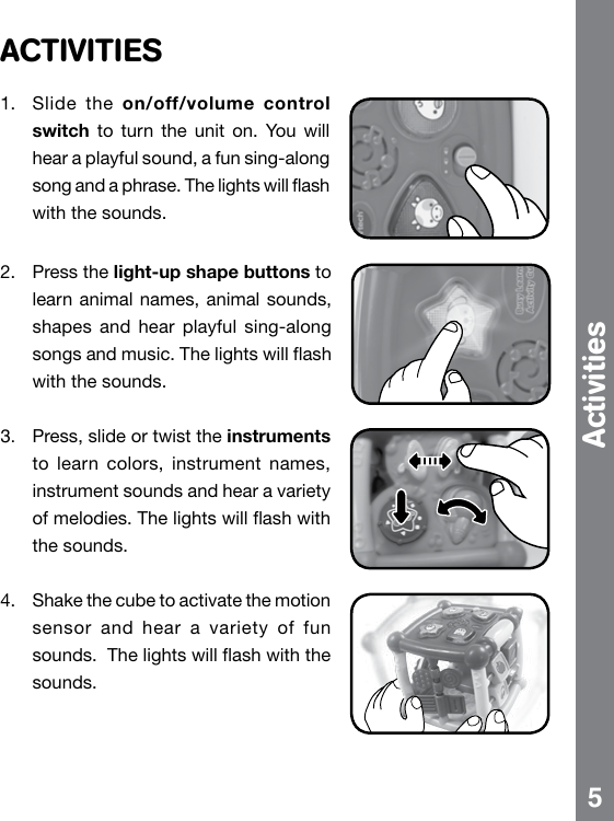 Page 6 of 11 - Vtech Vtech-Busy-Learners-Activity-Cube-Owners-Manual-  Vtech-busy-learners-activity-cube-owners-manual