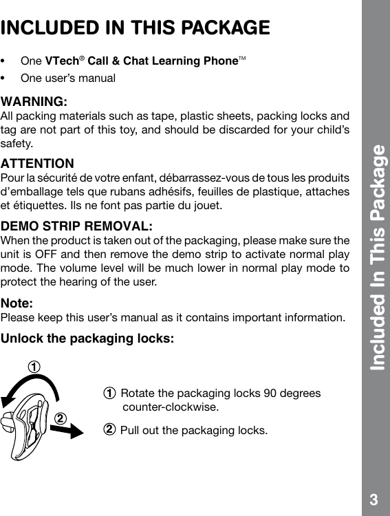 Page 4 of 12 - Vtech Vtech-Call-And-Chat-Learning-Phone-Owners-Manual-  Vtech-call-and-chat-learning-phone-owners-manual