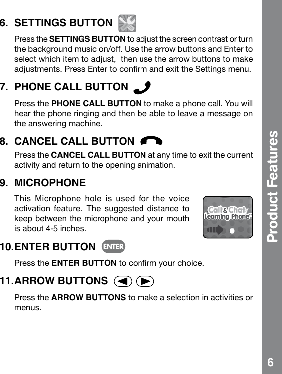 Page 7 of 12 - Vtech Vtech-Call-And-Chat-Learning-Phone-Owners-Manual-  Vtech-call-and-chat-learning-phone-owners-manual