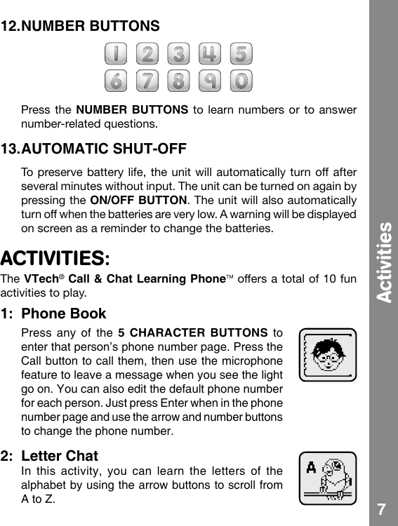 Page 8 of 12 - Vtech Vtech-Call-And-Chat-Learning-Phone-Owners-Manual-  Vtech-call-and-chat-learning-phone-owners-manual