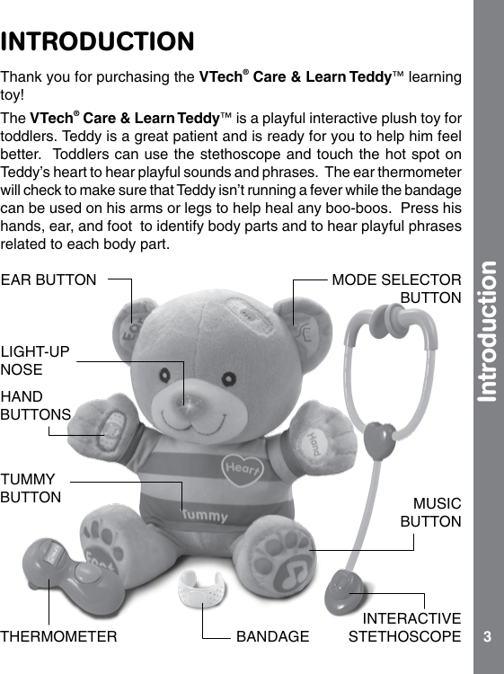 vtech care and learn teddy