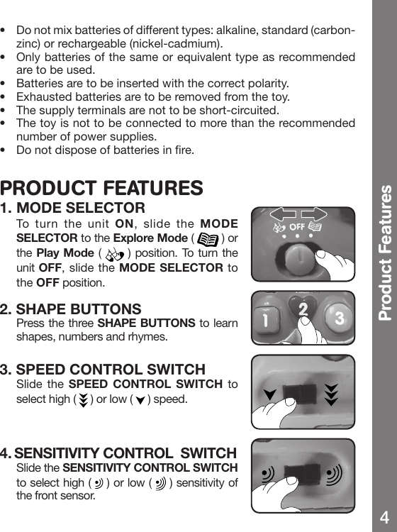 Page 5 of 10 - Vtech Vtech-Catch-Me-Kitty-Pink-Owners-Manual-  Vtech-catch-me-kitty-pink-owners-manual