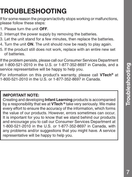 Page 8 of 10 - Vtech Vtech-Catch-Me-Kitty-Pink-Owners-Manual-  Vtech-catch-me-kitty-pink-owners-manual