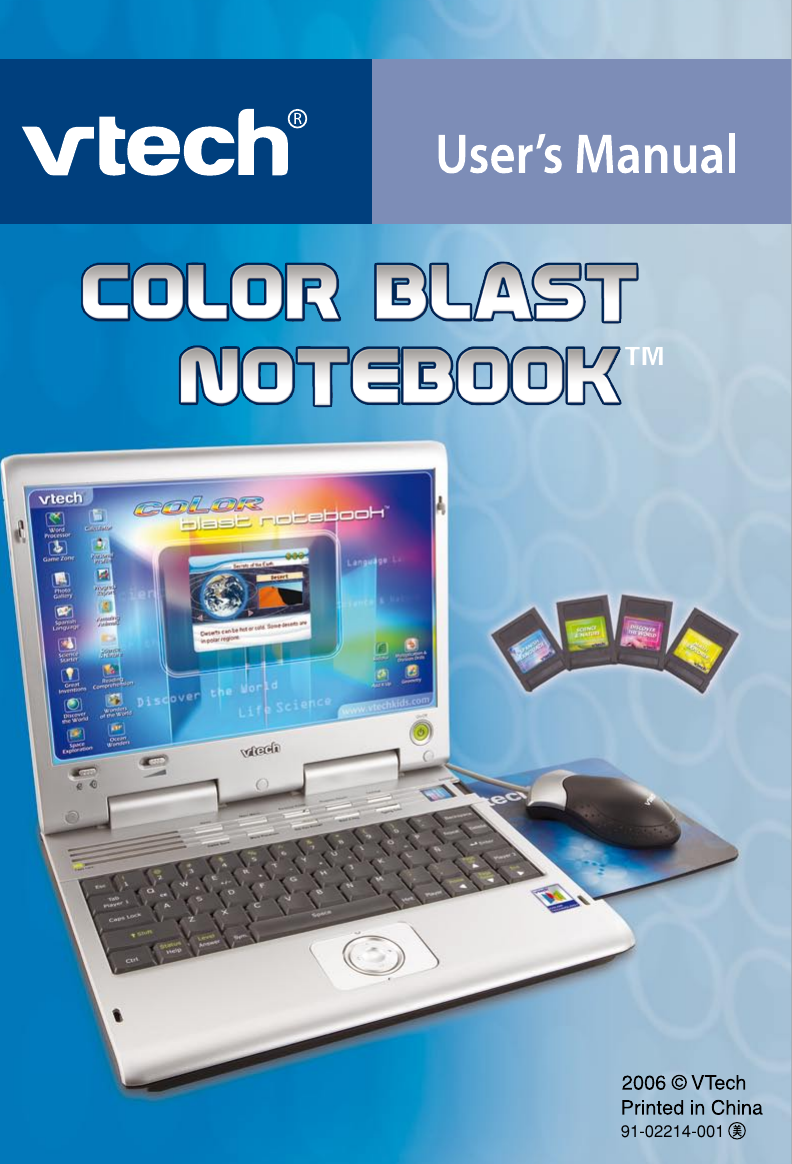 Vtech Color Blast Notebook Users Manual