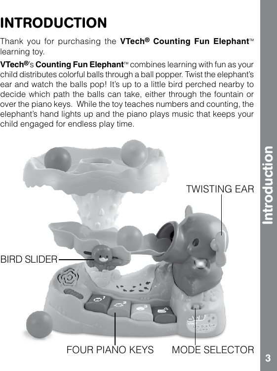 Page 3 of 10 - Vtech Vtech-Counting-Fun-Elephant-Owners-Manual-  Vtech-counting-fun-elephant-owners-manual