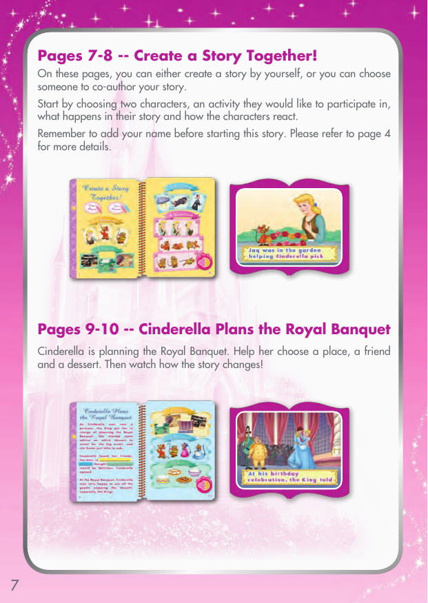 Page 8 of 12 - Vtech Vtech-Create-A-Story-Disney-Princess-Cinderella-And-Sleeping-Beauty-Owners-Manual- Create-A-Story(tm) Disney Princess  Vtech-create-a-story-disney-princess-cinderella-and-sleeping-beauty-owners-manual