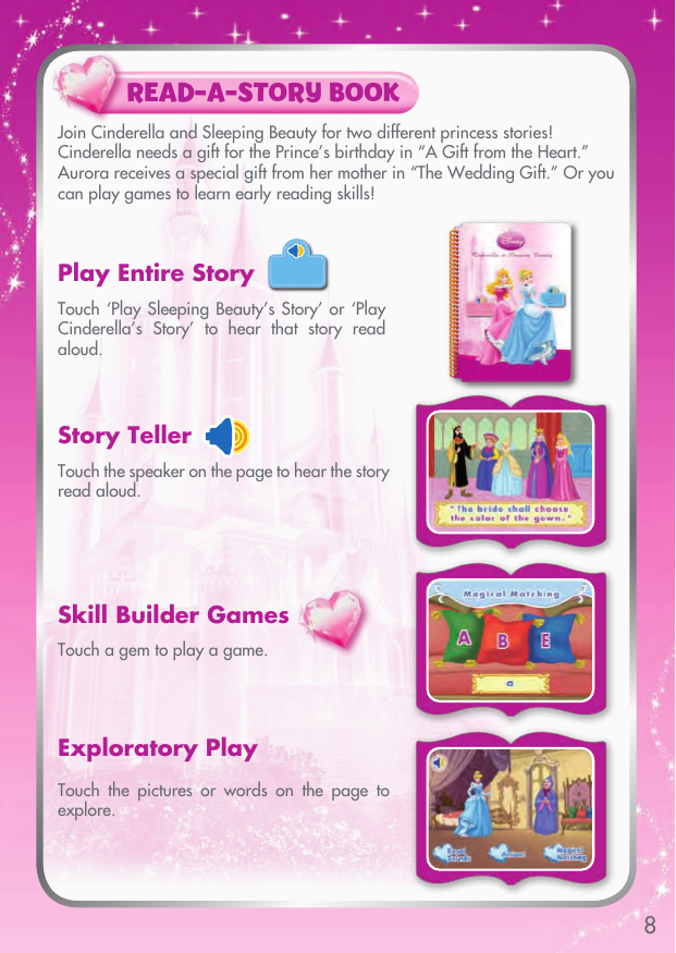 Page 9 of 12 - Vtech Vtech-Create-A-Story-Disney-Princess-Cinderella-And-Sleeping-Beauty-Owners-Manual- Create-A-Story(tm) Disney Princess  Vtech-create-a-story-disney-princess-cinderella-and-sleeping-beauty-owners-manual