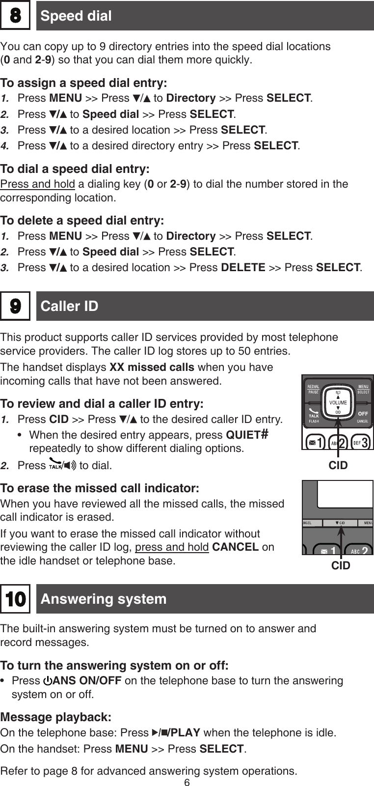 Page 6 of 12 - Vtech Vtech-Dect-6-0-Cs6759-3-Users-Manual-  Vtech-dect-6-0-cs6759-3-users-manual