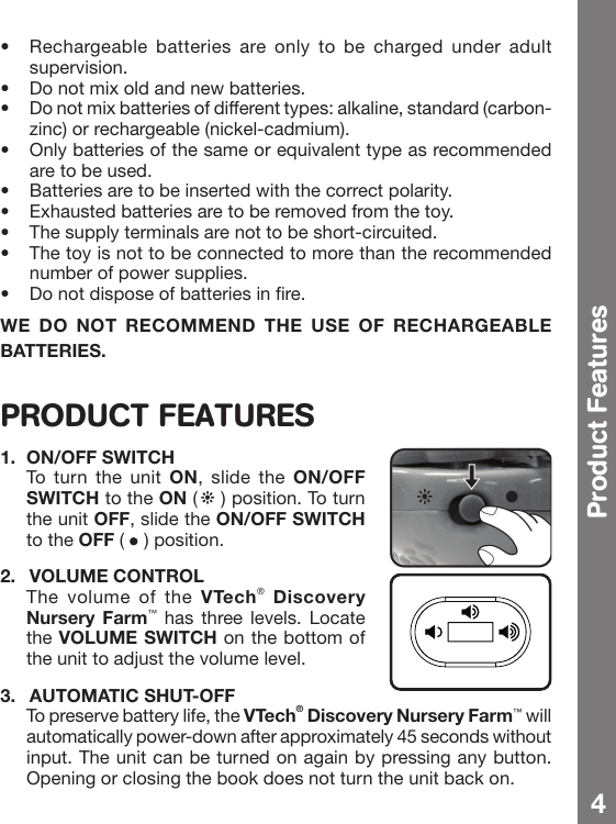 Page 5 of 10 - Vtech Vtech-Discovery-Nursery-Farm-Owners-Manual-  Vtech-discovery-nursery-farm-owners-manual