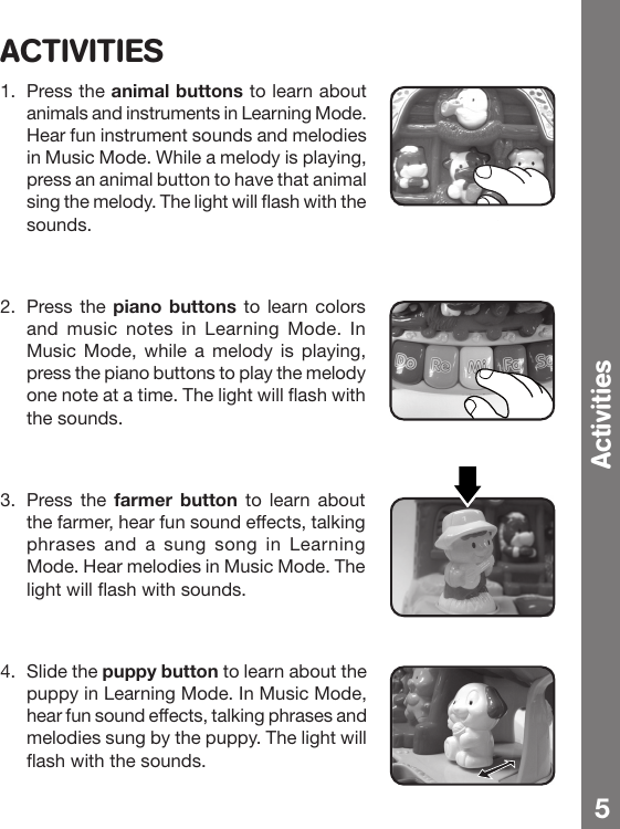 Page 6 of 10 - Vtech Vtech-Discovery-Nursery-Farm-Owners-Manual-  Vtech-discovery-nursery-farm-owners-manual