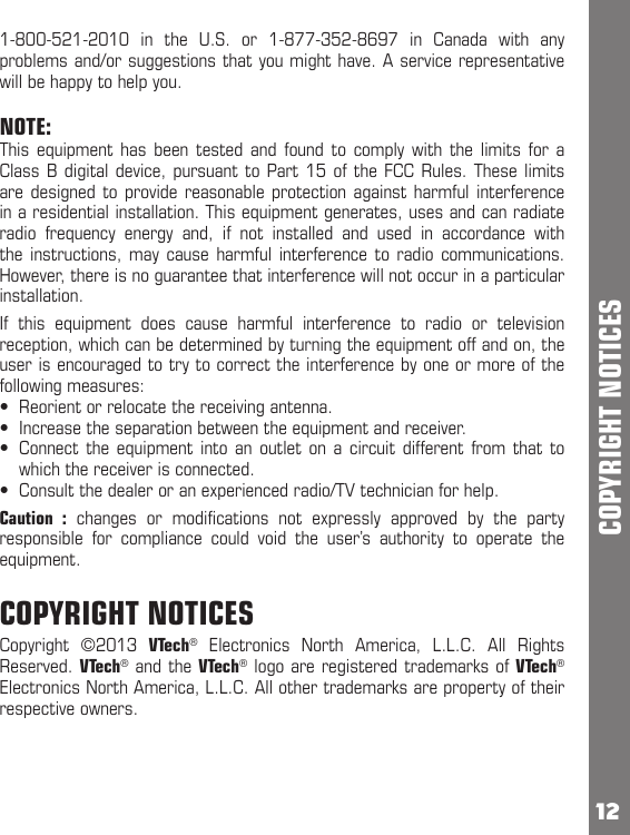 Page 12 of 12 - Vtech Vtech-Disney-Planes-Learning-Laptop-Owners-Manual-  Vtech-disney-planes-learning-laptop-owners-manual