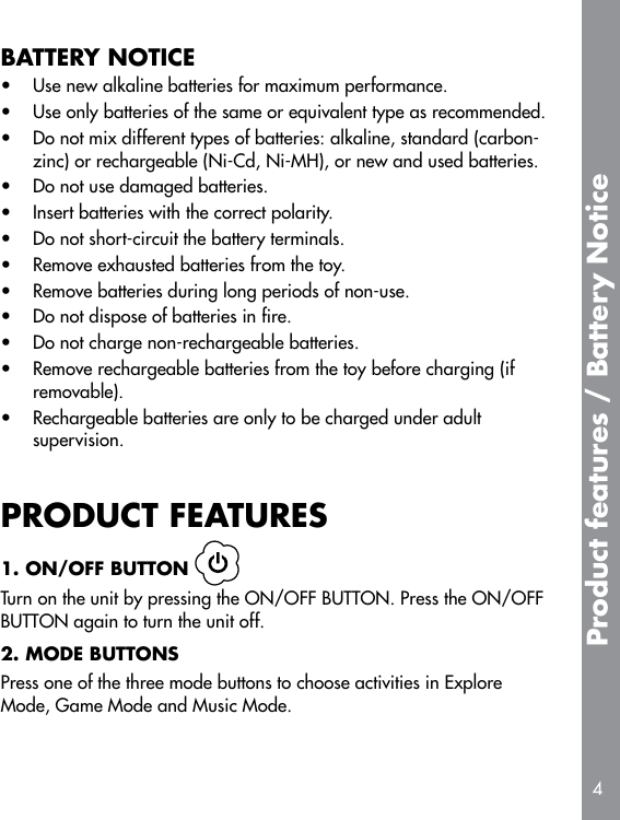 Page 5 of 10 - Vtech Vtech-Dora-Learn-And-Go-Owners-Manual-  Vtech-dora-learn-and-go-owners-manual