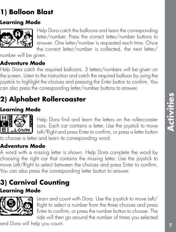 Page 8 of 12 - Vtech Vtech-Dora-Learning-Laptop-Owners-Manual-  Vtech-dora-learning-laptop-owners-manual