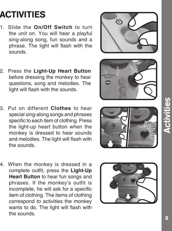 Page 8 of 12 - Vtech Vtech-Dress-And-Discover-Friend-Owners-Manual-  Vtech-dress-and-discover-friend-owners-manual