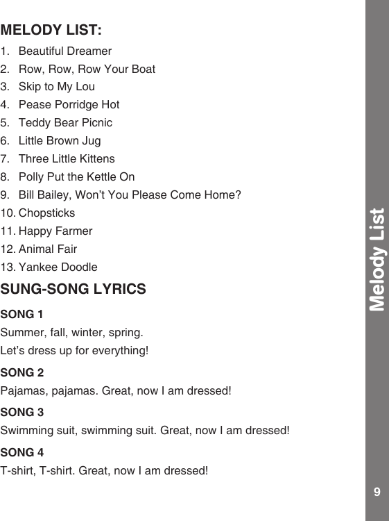 Page 9 of 12 - Vtech Vtech-Dress-And-Discover-Friend-Owners-Manual-  Vtech-dress-and-discover-friend-owners-manual