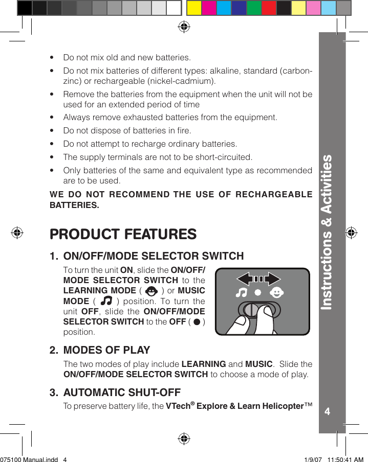 Page 5 of 10 - Vtech Vtech-Explore-And-Learn-Helicopter-Owners-Manual- Explore N Learn Helicopter  Vtech-explore-and-learn-helicopter-owners-manual