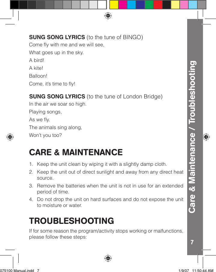 Page 8 of 10 - Vtech Vtech-Explore-And-Learn-Helicopter-Owners-Manual- Explore N Learn Helicopter  Vtech-explore-and-learn-helicopter-owners-manual