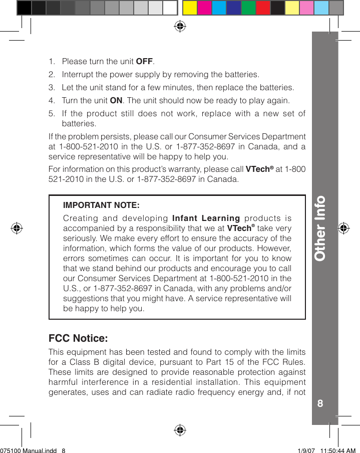 Page 9 of 10 - Vtech Vtech-Explore-And-Learn-Helicopter-Owners-Manual- Explore N Learn Helicopter  Vtech-explore-and-learn-helicopter-owners-manual