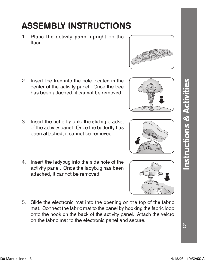 Page 6 of 12 - Vtech Vtech-Explore-And-Learn-Mat-Owners-Manual- 69400 Manual AW  Vtech-explore-and-learn-mat-owners-manual