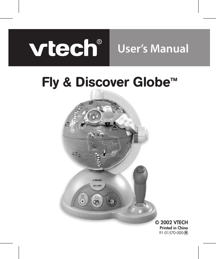 Page 1 of 12 - Vtech Vtech-Fly-And-Discover-Globe-Owners-Manual- Fly-n-Discover Globe  Vtech-fly-and-discover-globe-owners-manual