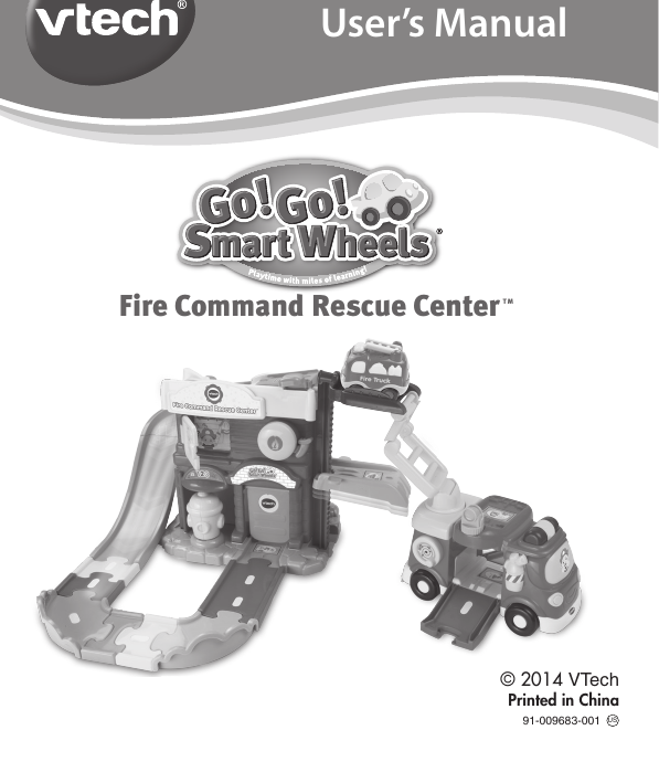 Page 1 of 12 - Vtech Vtech-Go-Go-Smart-Wheels-Fire-Command-Rescue-Center-Owners-Manual-  Vtech-go-go-smart-wheels-fire-command-rescue-center-owners-manual