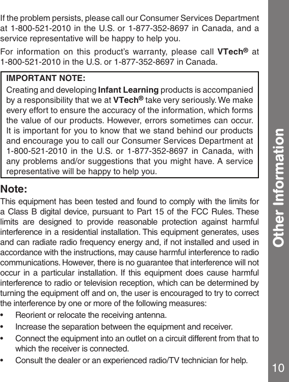 Page 11 of 12 - Vtech Vtech-Go-Go-Smart-Wheels-Fire-Command-Rescue-Center-Owners-Manual-  Vtech-go-go-smart-wheels-fire-command-rescue-center-owners-manual