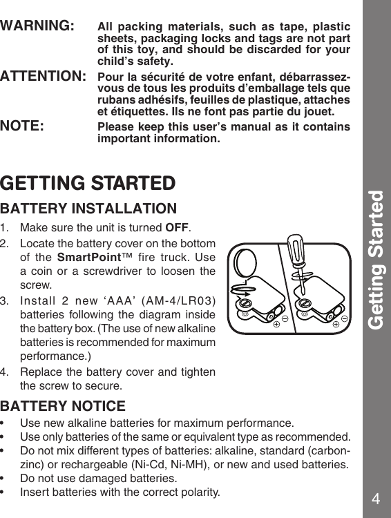 Page 5 of 12 - Vtech Vtech-Go-Go-Smart-Wheels-Fire-Command-Rescue-Center-Owners-Manual-  Vtech-go-go-smart-wheels-fire-command-rescue-center-owners-manual