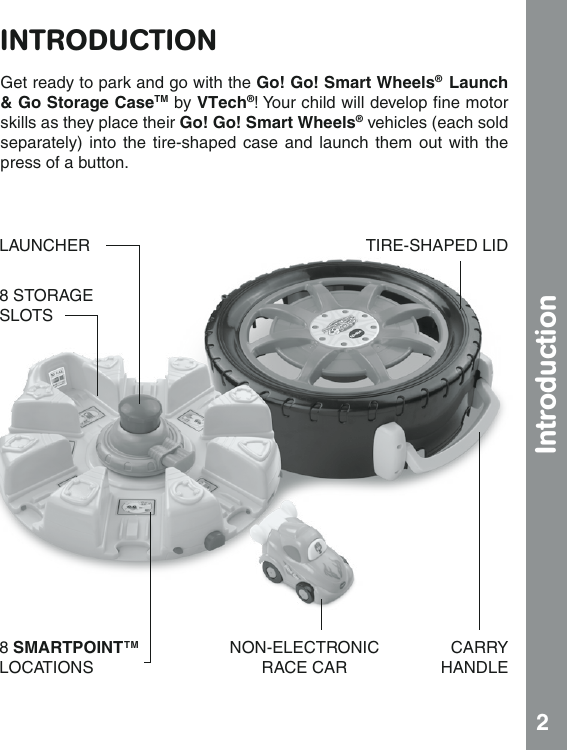 Page 3 of 7 - Vtech Vtech-Go-Go-Smart-Wheels-Launch-And-Go-Storage-Case-Owners-Manual-  Vtech-go-go-smart-wheels-launch-and-go-storage-case-owners-manual