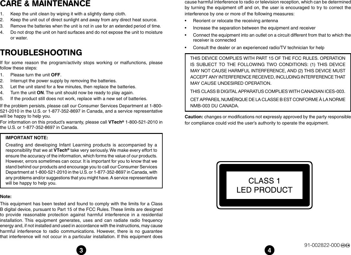Page 2 of 2 - Vtech Vtech-Go-Go-Smart-Wheels-Race-Car-I-Owners-Manual-  Vtech-go-go-smart-wheels-race-car-i-owners-manual