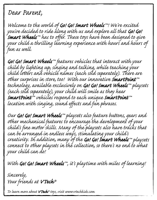 Page 2 of 10 - Vtech Vtech-Go-Go-Smart-Wheels-Traffic-Signal-Bridge-Owners-Manual-  Vtech-go-go-smart-wheels-traffic-signal-bridge-owners-manual