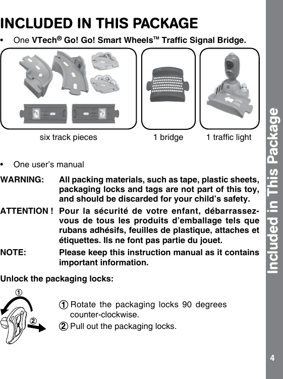 Page 4 of 10 - Vtech Vtech-Go-Go-Smart-Wheels-Traffic-Signal-Bridge-Owners-Manual-  Vtech-go-go-smart-wheels-traffic-signal-bridge-owners-manual