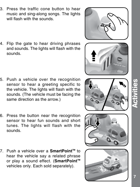 Page 7 of 10 - Vtech Vtech-Go-Go-Smart-Wheels-Traffic-Signal-Bridge-Owners-Manual-  Vtech-go-go-smart-wheels-traffic-signal-bridge-owners-manual