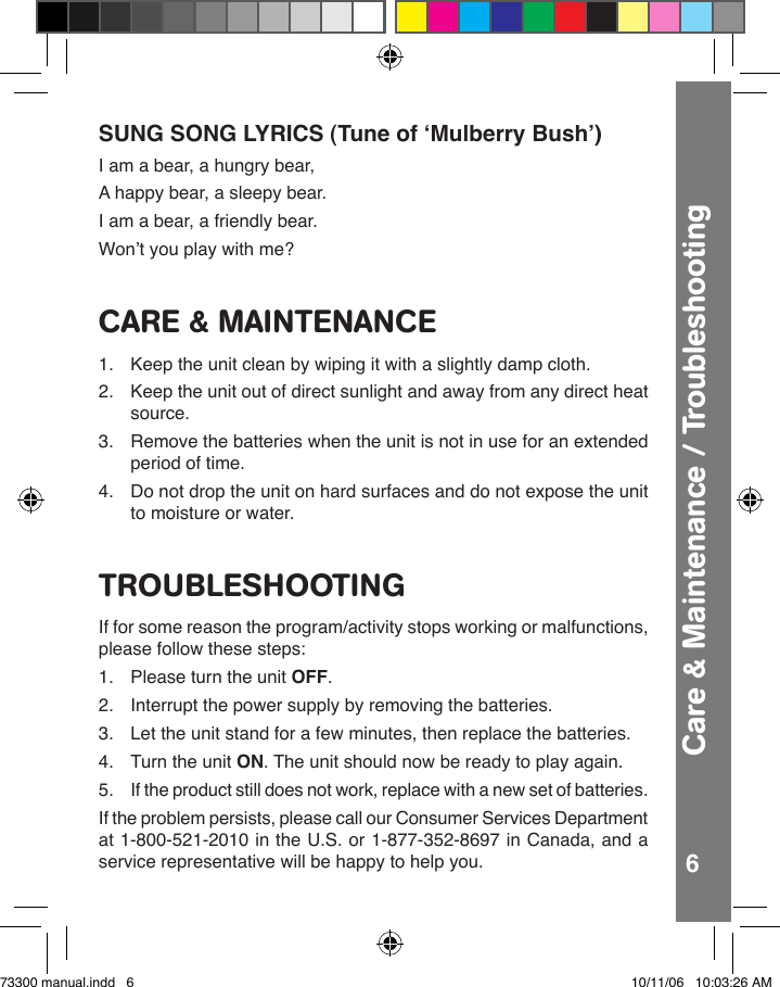 Page 7 of 9 - Vtech Vtech-Happy-Lights-Bear-Owners-Manual- Happy Lights Bear  Vtech-happy-lights-bear-owners-manual