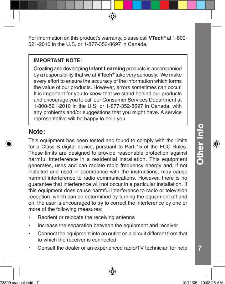 Page 8 of 9 - Vtech Vtech-Happy-Lights-Bear-Owners-Manual- Happy Lights Bear  Vtech-happy-lights-bear-owners-manual