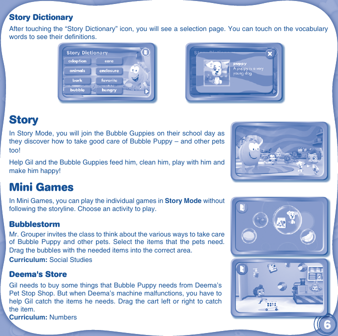 Page 7 of 12 - Vtech Vtech-Innotab-Software-Bubble-Guppies-Owners-Manual-  Vtech-innotab-software-bubble-guppies-owners-manual