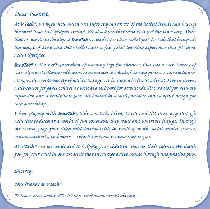 Page 2 of 12 - Vtech Vtech-Innotab-Software-Classic-Stories-Owners-Manual-  Vtech-innotab-software-classic-stories-owners-manual